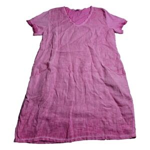 Gigi Moda Made in‎ Italy Fuschia Linen Dress Women's Medium (?)